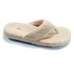 ACORN Women’s Spa Thong Slippers – Taupe