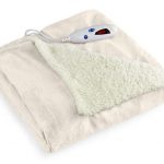 Biddeford Microplush & Sherpa Heated Throw Blanket – Cream