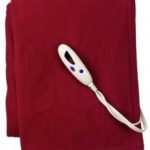 Biddeford Blankets Electric Fleece Heated Throw with Digital Controller – Red