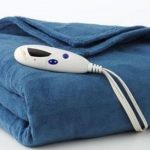 Biddeford Blankets Fleece Electric Heated Throw with Digital Controller – Denim
