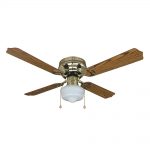 Comfort Zone 42″ Ceiling Fan – Polished Brass Globe Light