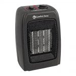Comfort Zone Ceramic Electric Portable Fan-Forced Heater – Black