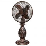 DecoBreeze Table Top Fan – Fleur De Lis – Copper