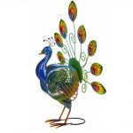 DecoBreeze Figurine Fan – Large Peacock