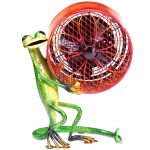 DecoBreeze Figurine Fan – Gecko Lizard
