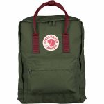 FjallRaven Kanken Backpack – Forest Green/Ox Red