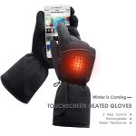Global Vasion 3.7V Battery Heated Snow Gloves Cold Weather Touchscreen Gloves