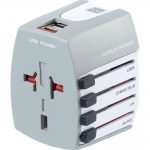 Go Travel Worldwide Travel Adapter with Twin USB Charger