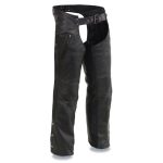 Milwaukee Leather Men’s Chaps with Cool Tec Leather & Zippered Thigh Pockets