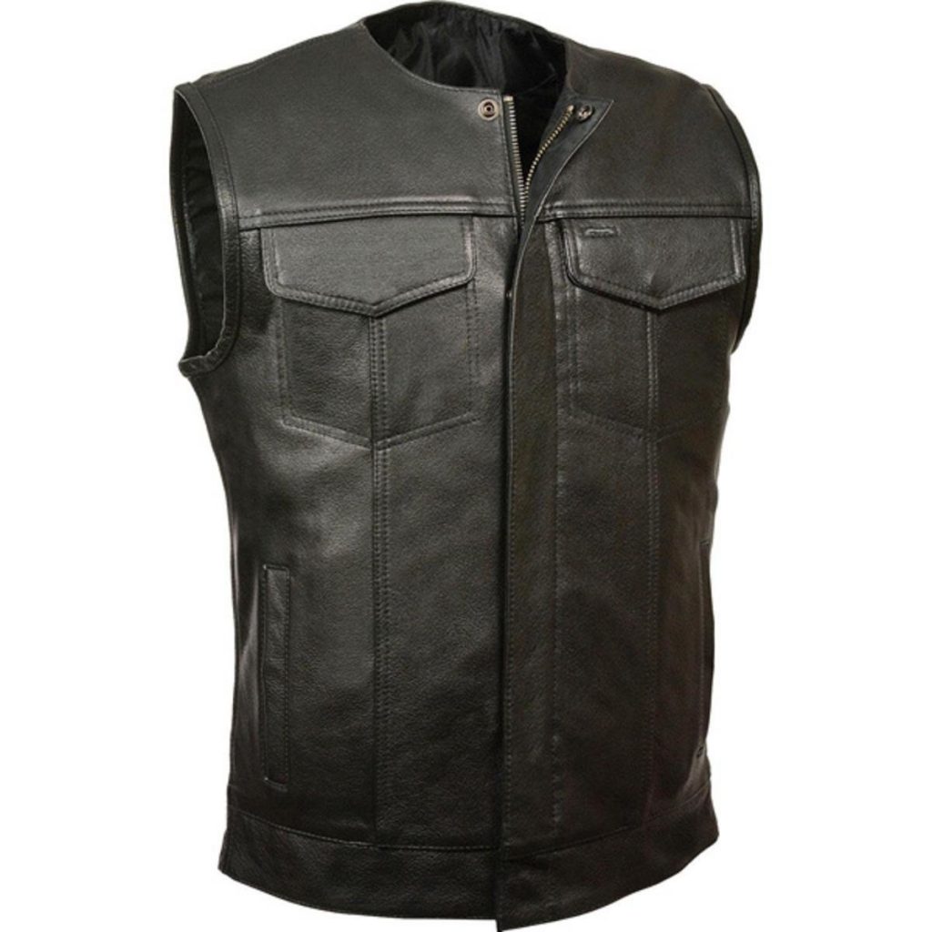 Milwaukee Leather Men's Collarless Snap/Zip Front Club Vest | Conquer ...