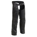 Milwaukee Leather Men’s Leather Chaps with Zippered Thigh Pockets & Heated Technology