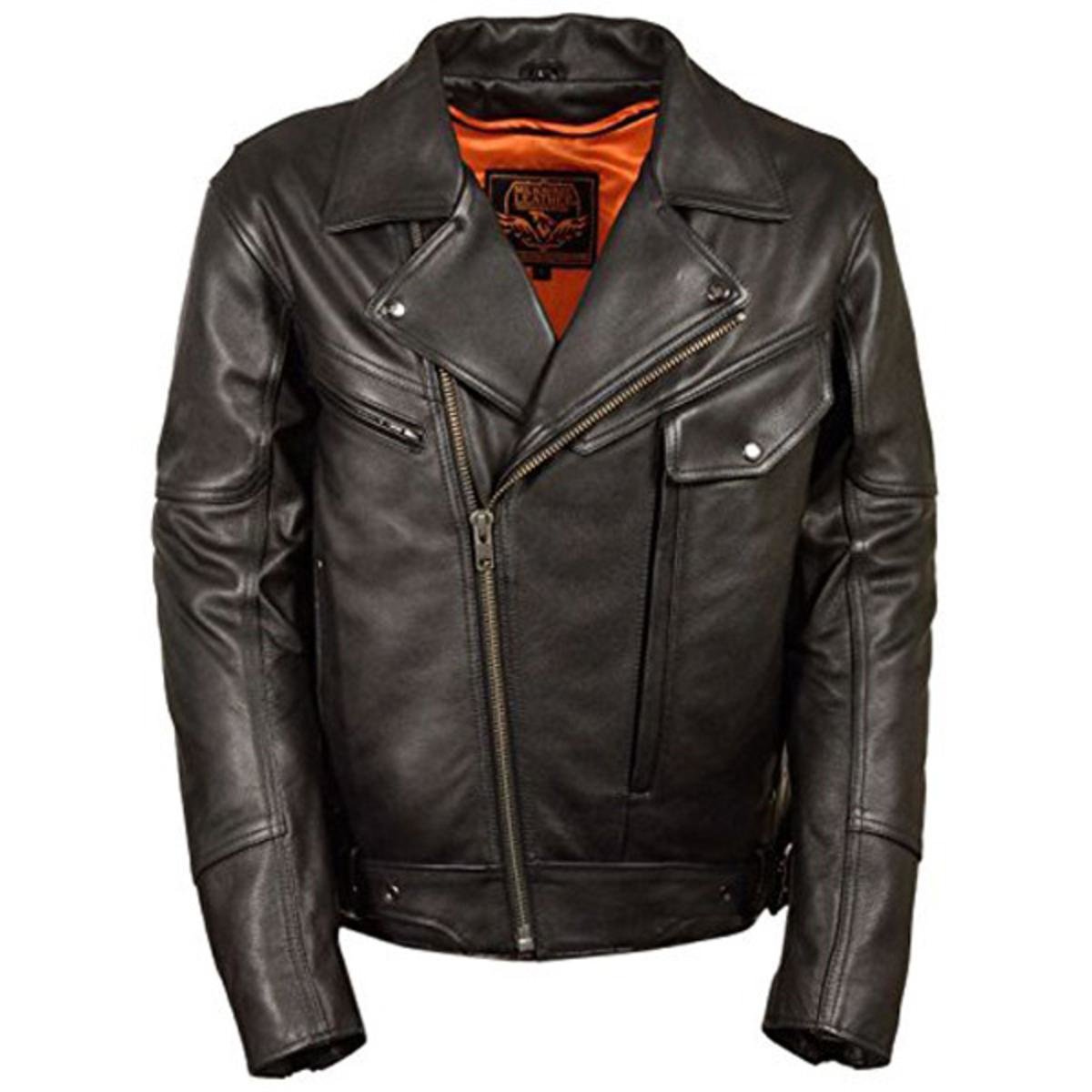 Milwaukee Leather Men's Side Set Belt Utility Pocket Motorcycle Jacket ...