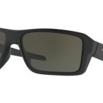 Oakley Double Edge Sunglasses Matte Black w/Dark Grey