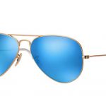 Ray-Ban Aviator Flash Lenses Sunglasses with Gold Frame/Blue Flash Lens