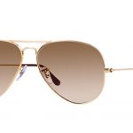 Ray-Ban Aviator Gradient Sunglasses with Gold Frame/Light Brown Gradient Lens