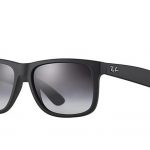 Ray-Ban Justin Classic Sunglasses with Black Frame/Grey Gradient Lens
