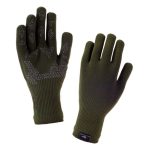 SealSkinz Ultra Grip Touch Screen Gloves – Olive