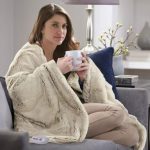 Serta Faux Fur Reversible Electric Heated Throw