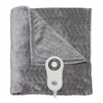 Serta Heated Chevron Embossed Throw with 5 Setting Controller