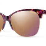 Smith Archive Rebel Sunglasses Flecked Mulberry Tortoise Carbonic Rose Gold Mirror