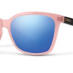Smith Lifestyle Colette Sunglasses Blush Matte Black Carbonic Blue Flash Mirror