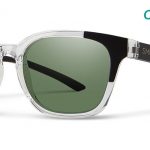 Smith Lifestyle Founder Slim Sunglasses Crystal Black Block Chromapop Polarized Gray Green