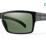 Smith Lifestyle Outlier Sunglasses Matte Black Chromapop Polarized Gray Green