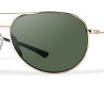 Smith Lifestyle Rockford Slim Sunglasses Gold Carbonic Polarized Gray Green