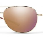 Smith Lifestyle Rockford Slim Sunglasses Gold Carbonic Rose Gold Mirror