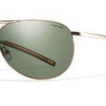 Smith Lifestyle Serpico Slim Sunglasses Gold Carbonic Polarized Gray Green
