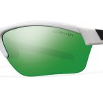 Smith Performance Approach Max Sunglasses White Carbonic Green Sol-X Mirror