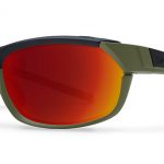 Smith Performance Pivlock Overdrive Sunglasses Matte Olive Black Carbonic Red Sol-X Mirror