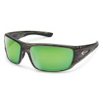 Suncloud Injection Tribute Matte Green Stripe Polarized Green Mirror Sunglasses