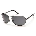 Suncloud Metals Aviator Gunmetal Polarized Gray Sunglasses