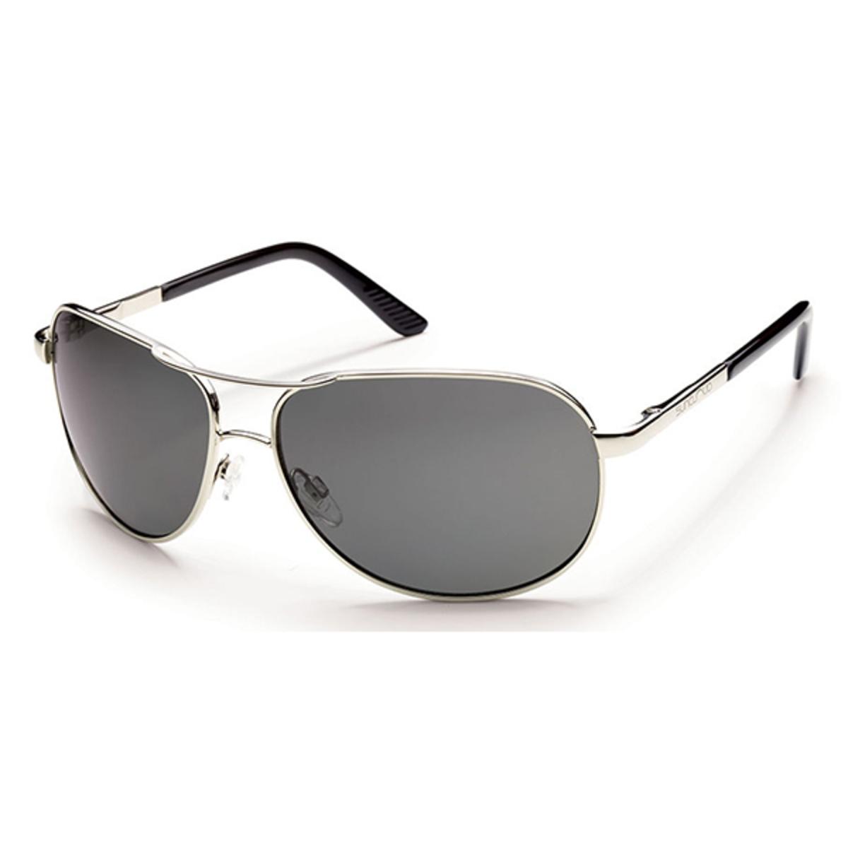 Suncloud Metals Aviator Silver Polarized Gray Sunglasses | Conquer the ...