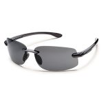 Suncloud Rimless Excursion Black Polarized Gray Sunglasses
