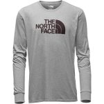 The North Face Men’s Long-Sleeve Half Dome Tee – Light Grey Heather/Brunette Brown