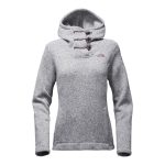 The North Face Women’s Crescent Hooded Pull-Over – Light Grey Heather/Black Plum