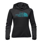The North Face Women’s Fave Half Dome Pull-Over Hoodie – Dark Grey Heather/Vistula Blue