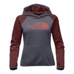 The North Face Women’s Fave Half Dome Pull-Over Hoodie – Medium Grey Heather/Faded Rose