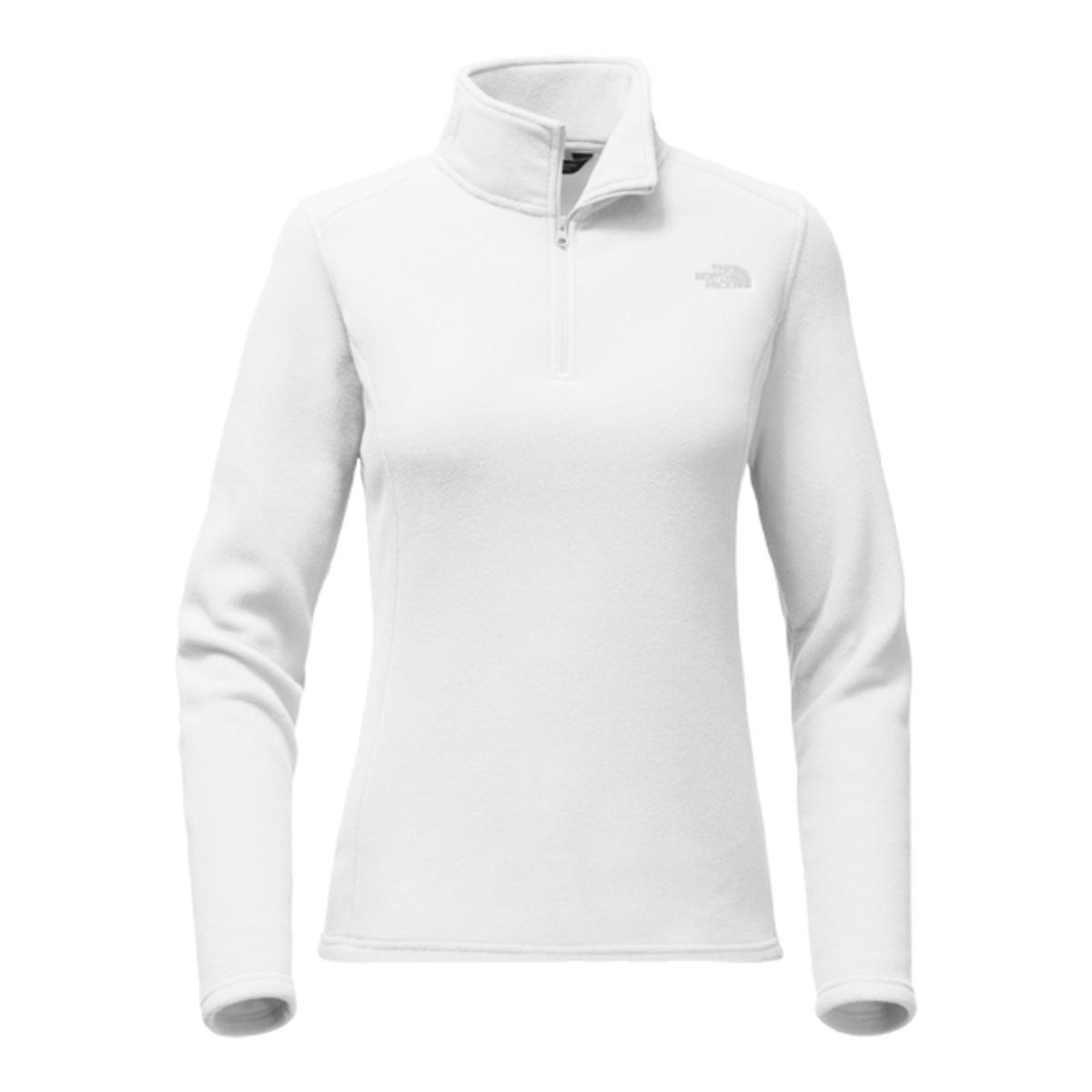 The North Face Women's Glacier 1/4 Zip – White/High Rise Grey | Conquer ...