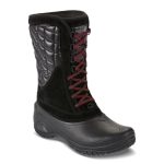 The North Face Women’s Thermoball Utility Mid Boot – Black/Deep Garnet Red