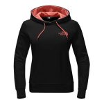 The North Face Women’s Trivert Pull-Over Hoodie – Black/Fire Brick Red