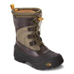 The North Face Youth Alpenglow IV Boot – Burnt Olive Green/Arrowwood Yellow