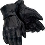Tourmaster Deerskin Motorcycle Gloves – Black